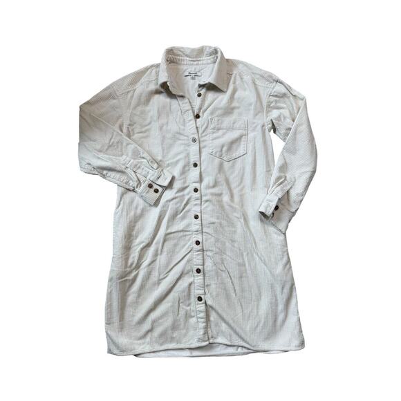 Madewell Dresses & Skirts - MADEWELL DRESS; Cream Corduroy size women's XS, but fits large; Long Sleeve